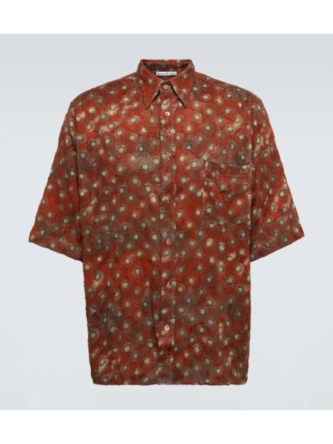 Acne Studios $580 Acne Studios Printed Cotton Bowling Shirt