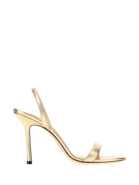 JIMMY CHOO Jimmy Choo Women Gold Nappa Leather Jenn Sandals