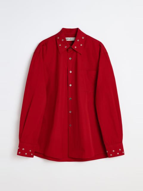 Our Legacy Above Shirt Lipstick Red Super Poplin