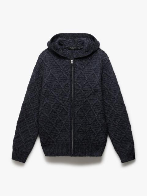 rag & bone Cable-Knit Full-Zip Hoodie