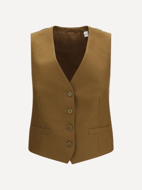 Burberry Textured wool and mohair sleeveless Vest