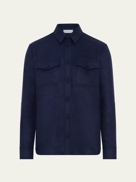 GABRIELA HEARST Men's Lucas Silk Overshirt