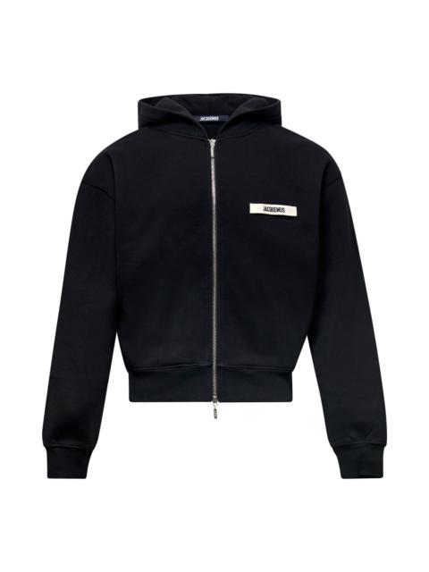 JACQUEMUS Le Hoodie Zip Gros Grain