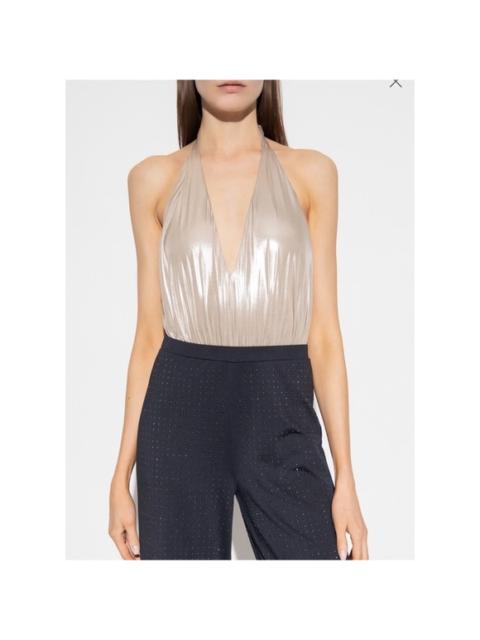 Other Designers NWT All Saints Dora Plunge Bodysuit in Champagne Pink‎ Sz 6 $169