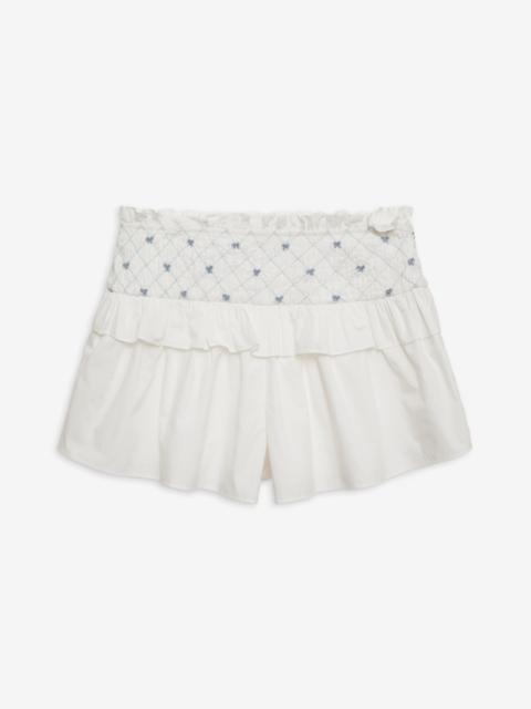 For Love & Lemons Birdie Bow Smocked Short