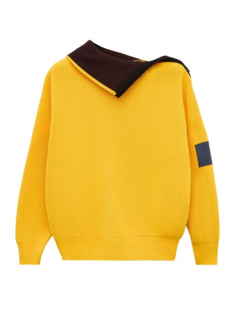 Loewe LOEWE Yellow Zip-Up Rollneck Sweater New & Authentic (Women'