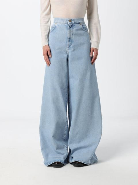 Max Mara Max Mara Women Max Mara High-Waisted Wide Leg Jeans In Cotton Denim