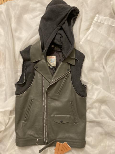 UNDERCOVER Undercoverism SS09 Neoboy Hybrid Sleeveless Hoodie Leather Jacket Vest