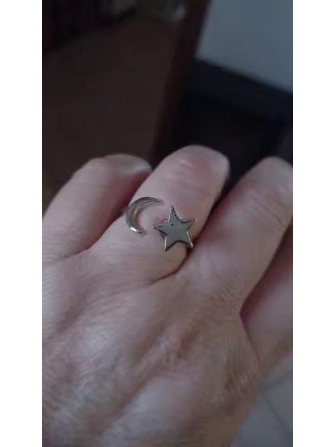 Other Designers Streetwear - Moon Star Adjustable Ring