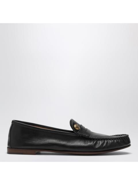 VERSACE Versace Black Guanto Loafers In Calf Leather Men