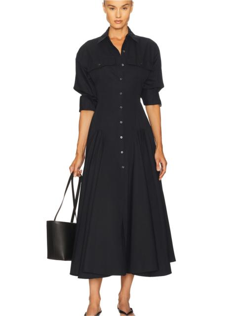 HELSA Godet Shirt Dress