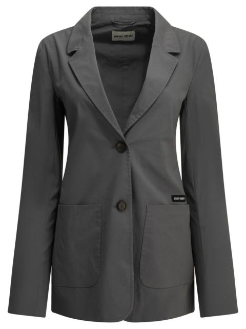 Miu Miu Miu Miu Stretch blazer with logo (IT 40)