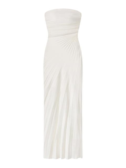 A.L.C. Bianca Strapless Pleated Maxi Dress