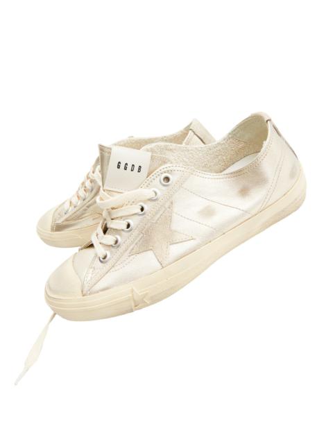 Golden Goose V-STAR 2 LAMINATED UPPER SNEAKERS (BEIGE)