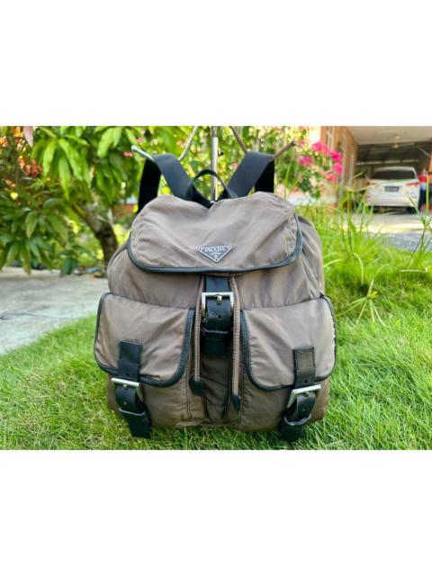Prada Authentic Prada Tessuto Nylon Double Pocket Drawstring