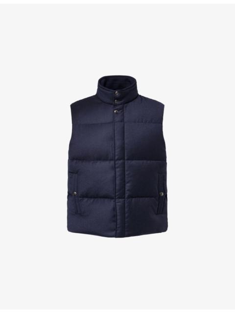 Paul Smith High-Neck Relaxed-Fit Wool And Cashmere-Down Gilet