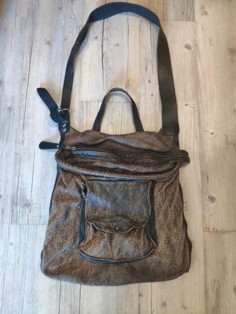 Other Designers Giorgio Brato - Brown washed Leather shoulder bag.Like Rick Owens or Julius