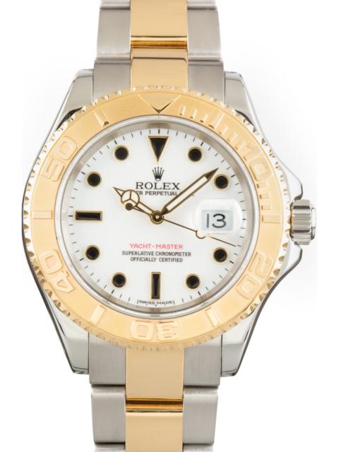 ROLEX Pre-Owned Two Tone Rolex Yacht-Master 40 Ref 16623 White Dial