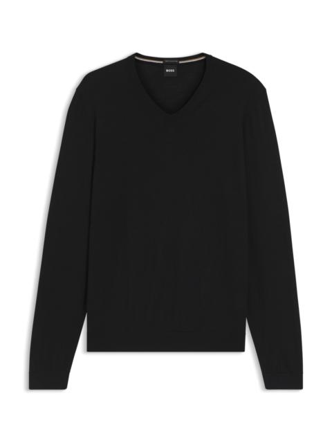 BOSS V-NECK SWEATER IN MERINO WOOL