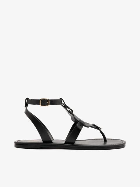 Larroudé Margherita Sandal In Black Leather