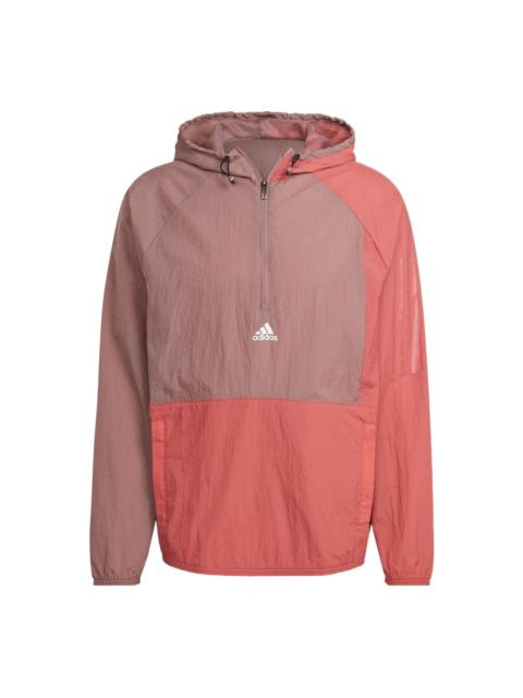adidas adidas Colorblock Sports Gym Hooded Jacket Pink HZ9708