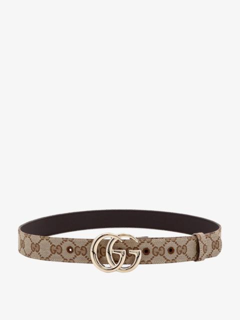 GUCCI Gucci Gg Marmont Coated Canvas Belt