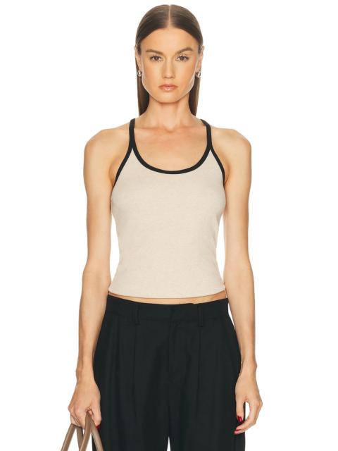Enza Costa Cotton Classic Ringer Scoop Neck Tank Top