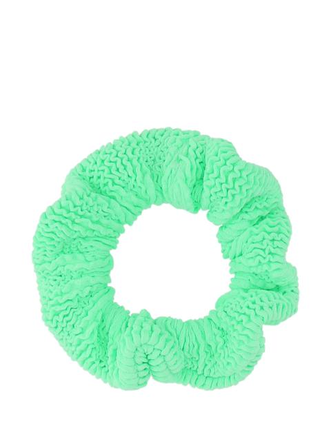 Hunza G Green fabric scrunchie