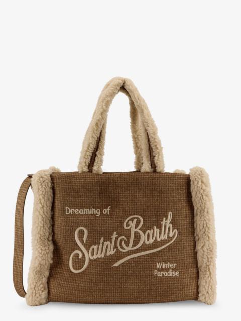 Other Designers Mc2 Saint Barth Colette Shearling Pied De Poule Shoulder Bag