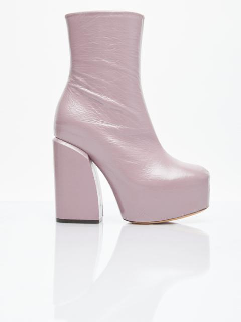 Dries Van Noten Platform Heel Leather Boots