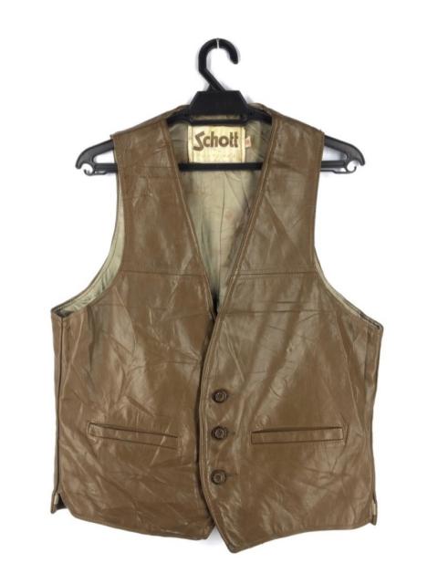 Vintage - VINTAGE SCHOTT LEATHER VEST JACKET
