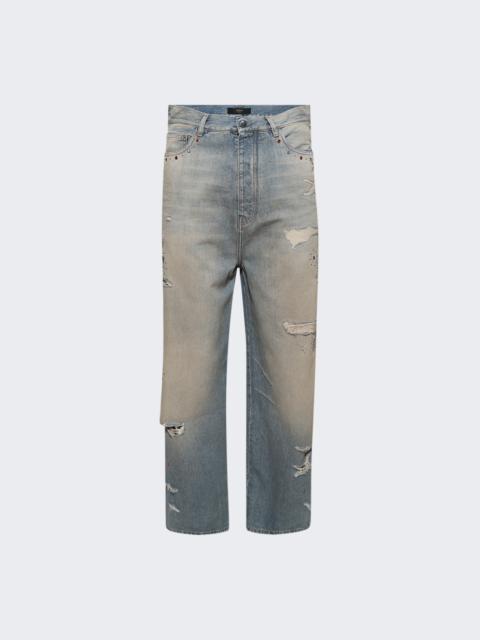 AMIRI Bones Studded Baggy Jean Driftwood Blue