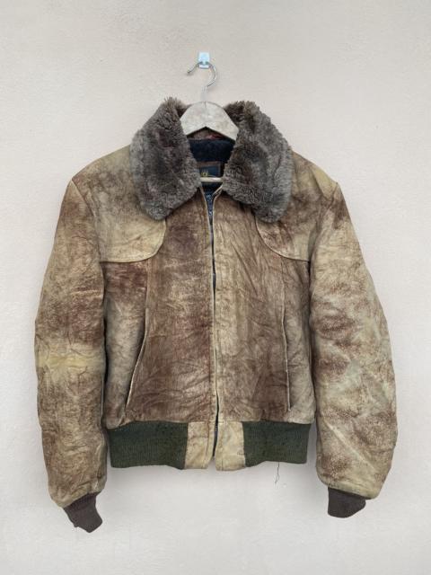 Other Designers Genuine Leather - Vintage Cooper Suede Jacket Zipper Talon Leather