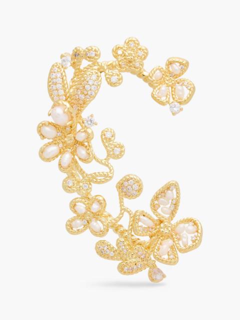 Zimmermann Gold-tone, freshwater pearl and crystal ear cuff