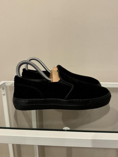 Moncler suede leather slip on sneakers never worn shoes