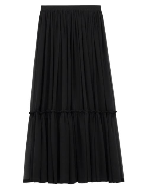 SAINT LAURENT Saint Laurent Women Gonna A Balze In Mussola Di Crêpe Di Seta
