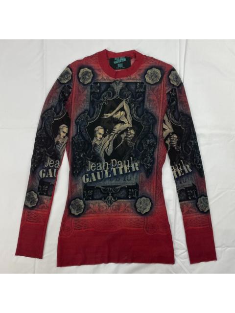 Jean Paul Gaultier 1995 Jean Paul Gaultier Tattoo Artist Long-Sleeve Mesh T-Shirt