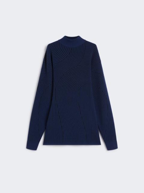 Sportmax 3D jacquard-knit dress - MIDNIGHTBLUE