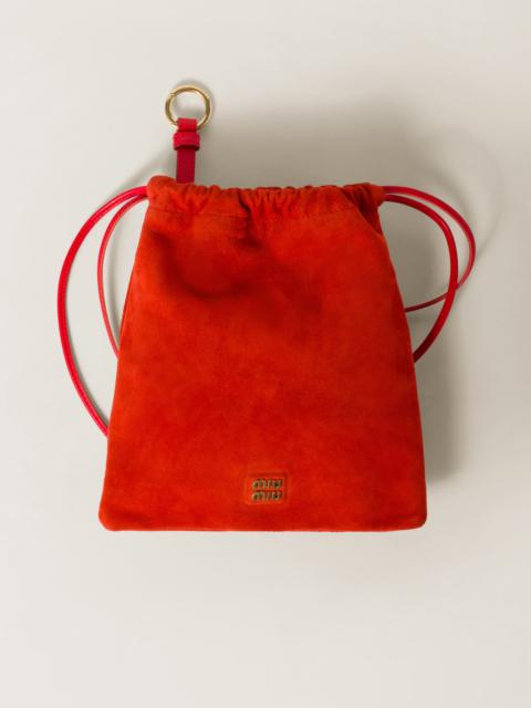 Suede pouch