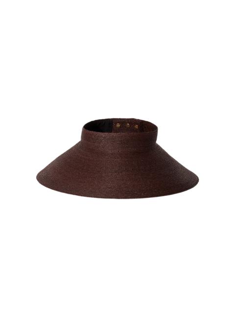 Janessa Leoné Birdie Raffia Visor brown