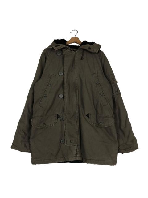 ALPHA INDUSTRIES 🔥VINTAGE CHORE JACKET CARGO ALPHA INDUSTRIES USA MILITARY