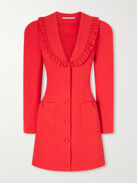 Alessandra Rich Ruffled Cady Mini Dress