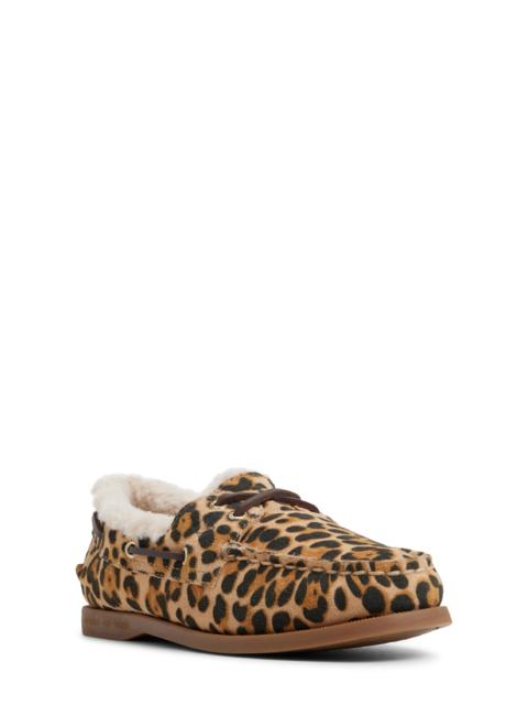 SPERRY Sperry Authentic Original 2-Eye Faux Fur Lined Boat Shoe in Brown Primary at Nordstrom