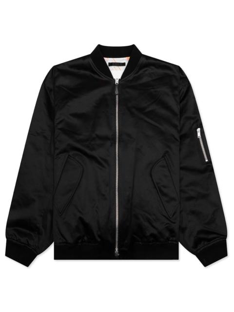 Jil Sander OVERSIZED BOMBER JACKET - PITCH BLACK