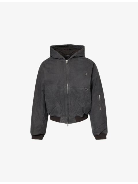 REPRESENT Hooded Padded Stretch-Cotton Jacket