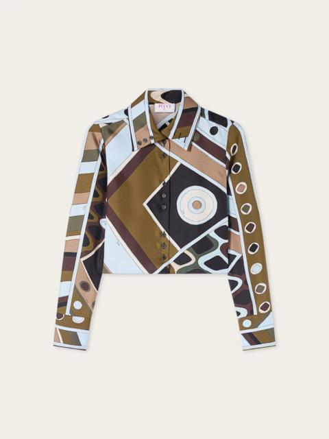 PUCCI Vivara Print Silk Crop Shirt Regular price