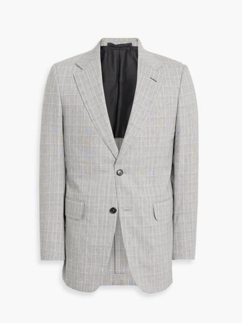 Other Designers Prince of Wales checked wool, linen and silk-blend blazer