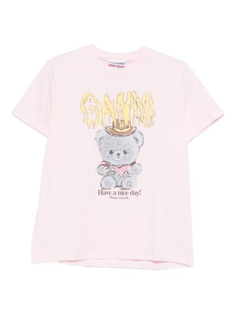 GANNI Ganni Women Cowboy Bear Organic Cotton T-Shirt