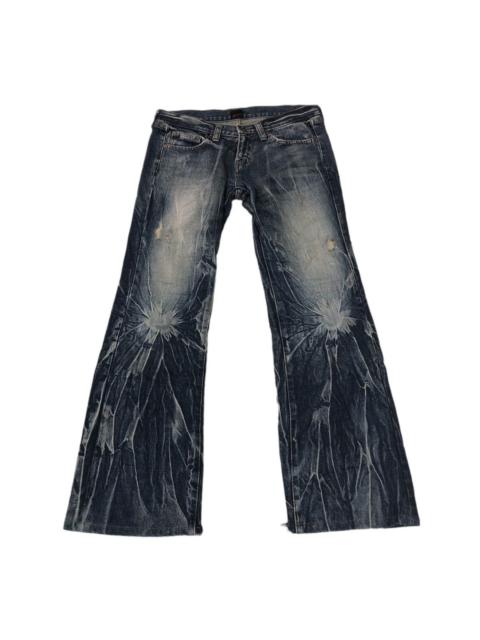 Other Designers Jack Rose distressed denim flare bootcut nice design
