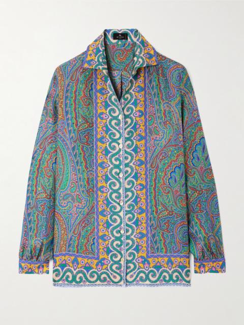 Etro Printed Silk-twill Shirt